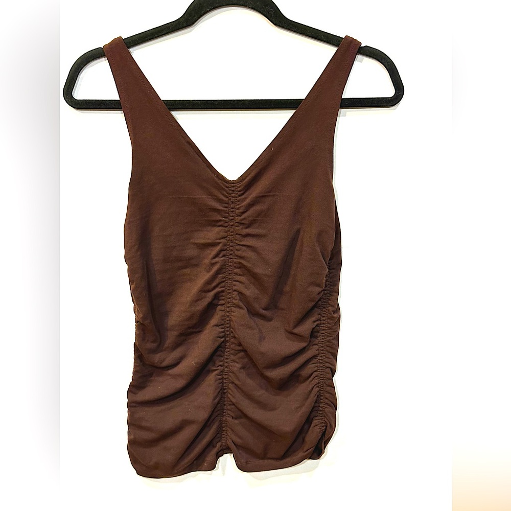 .  Nine West Brown cotton96% and spandex.      $25